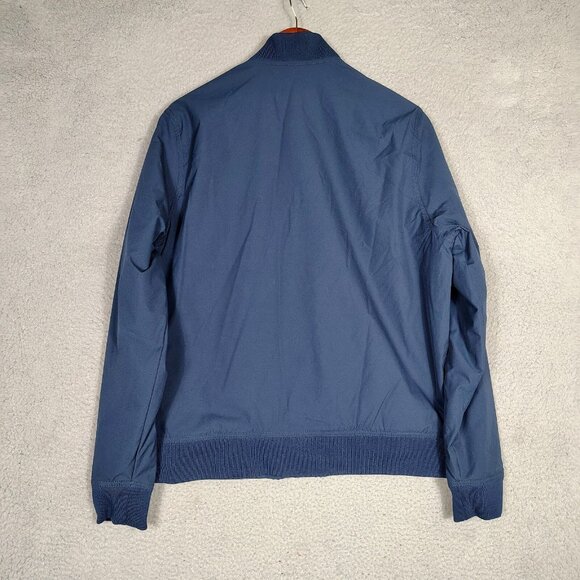 Banana Republic Bomber Jacket Men Medium Navy Lined Full Zip Lightweight Outdoor - Picture 2 of 16